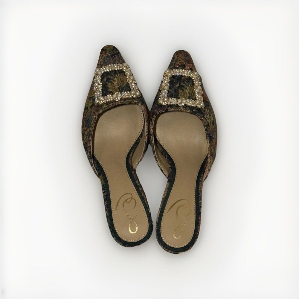 Women’s Sam Edelman Floral Kitten Heels 6.5 New No Box
